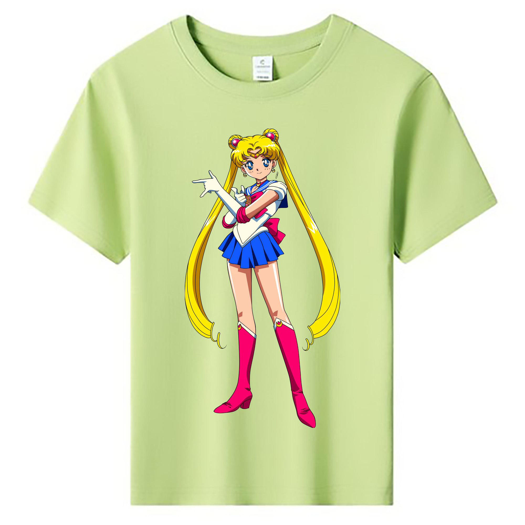 （画像用） 美少女戦士セーラームーン 月野 うさぎ つきの うさぎ Sailor Moon Tsukino Usagi 綿100％キッズTシャツ（フロントプリント）